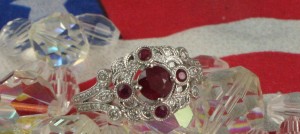 14kw Ruby and Diamond Ring